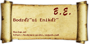 Bodzási Enikő névjegykártya